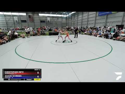 94 Lbs Round 1 (8 Team) - Christopher Metz, Georgia BLACK Vs Kaison Schreier, Missouri 0d70