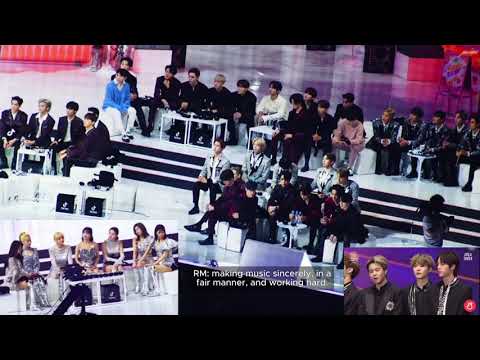 [Eng Sub] Idols Reaction to BTS Win Best Physical Album Daesang Speech at GDA 2020