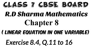 Exercise 8.4 Class 7 RD Sharma Mathematics