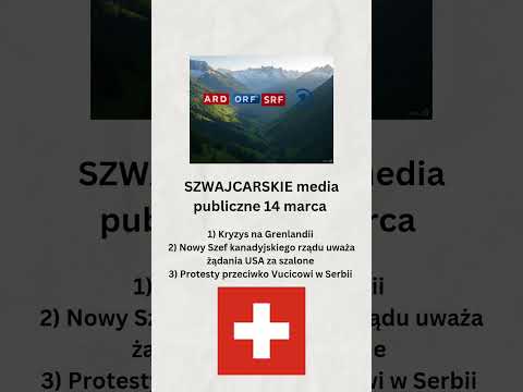 Szwajcarskie media publiczne 14 marca