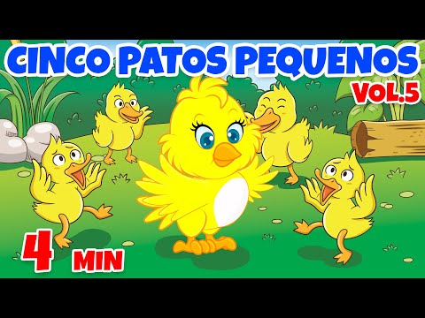Cinco patos pequenos Vol. 5 - Giramille 4 min | Desenho Animado Musical