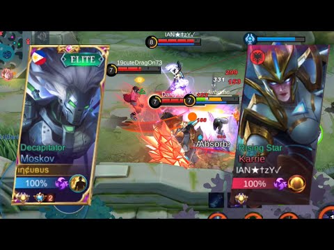 TOP GLOBAL MOSKOV VS KARRIE! BATTLE OF THE DASH! HOW TO DESTROY THIS HERO! MLBB