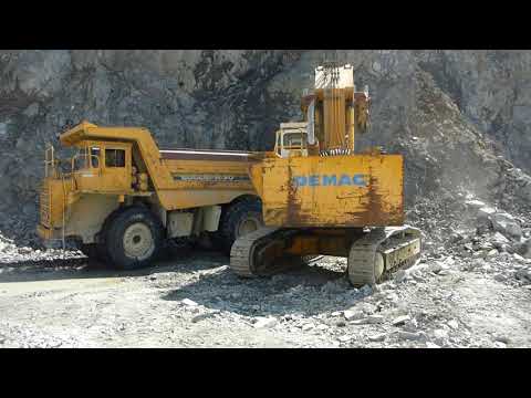 Demag H65 front shovel loading an Euclid R50 truck