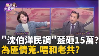 牛煦庭花15萬...做&quot;沈伯洋民調&quot;罕見? 唱和中通緝?47％不滿沈伯洋? 藍委幫立院同事做民調...想幹嘛?│陳斐娟 主持 │20251114│關我什麼事