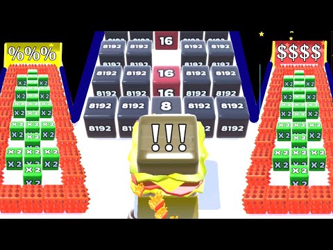 Satisfying Mobile Game New Video Jelly Run 2048 - 2048 cube puzzle gameplay walkthrough part 11