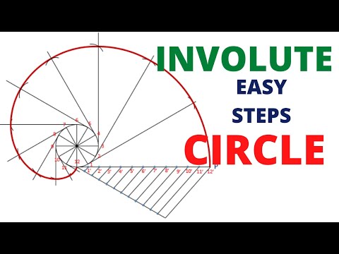 HOW TO DRAW THE INVOLUTE OF CIRCLE IN ENGINEERING DRAWING