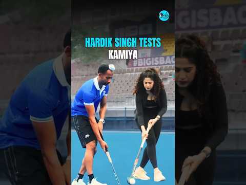 Olympian Hardik Singh Puts Kamiya to the Test on Field!! | Curly Tales #shorts