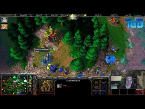 Warcraft III #259 - ToD & Grubby 2v2 vs Human&NightElf (Gnoll Woods)