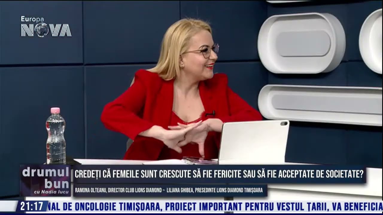 VIDEO emisiune integrala Drumul Bun cu NADIA IUCU. Invitate-  Ramona Olteanu, director club Lions Diamond Timișoara/ Liliana Ghibea, presedinte Lions Diamond Timișoara.