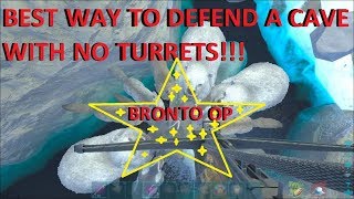 HOW TO DEFEND ANY CAVE IN ARK USING NO TURRETS!?!?!?