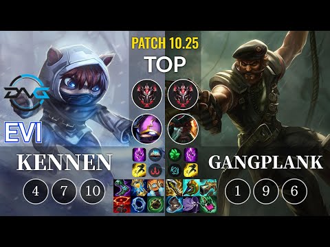 DFM Evi Kennen vs Gangplank Top - KR Patch 10.25