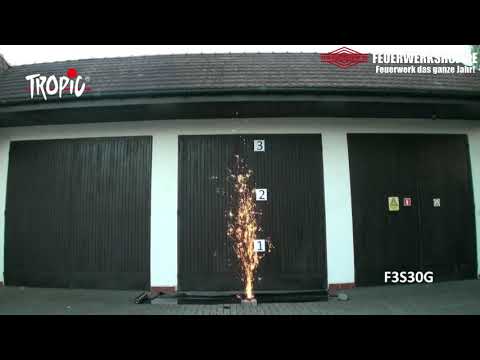 T1 Bühnen Fontäne gold 30 Sekunden, 3m