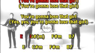 You&#39;re Going to Lose That Girl Beatles mizo vocals  lyrics chords