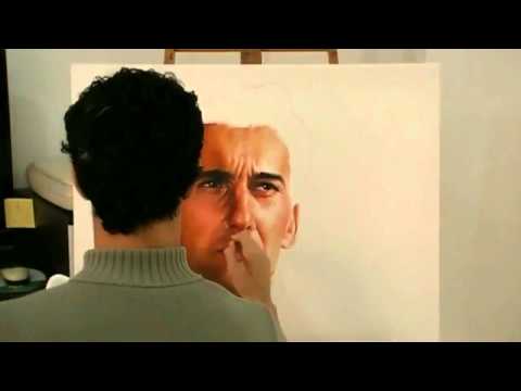 Realistic painting oil on canvas  Ayrton Senna  pintura realista - Millani