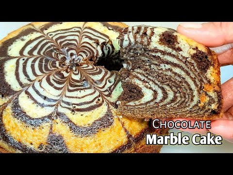 Chocolate Marble Cake | Eggless Chocolate Marble Cake Without Oven, Egg,  Butter | Zebra Cake Recipe
