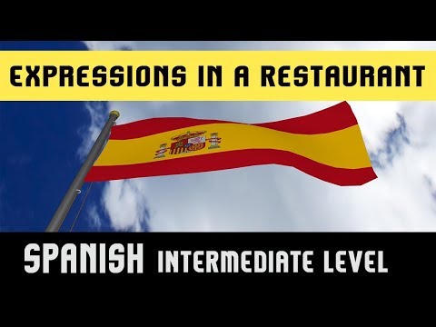 Aprenda espanhol | Expressões em um restaurante | Expressões espanholas para usar em restaurantes