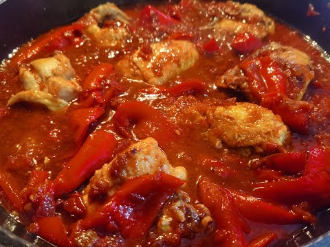 POLLO CON I PEPERONI RICETTA DELLA SORA LELLA - pollo alla romana