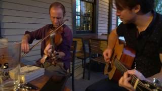 Robin LeBlanc and Nicholas Basque playing at Taps, Fiddletunes 2017