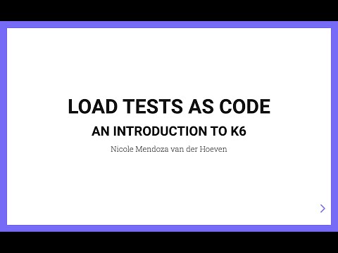 Load Tests as Code: An introduction to k6 | Nicole van der Hoeven