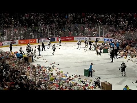 Video Thumbnail: Hershey Bears' teddy bear toss collects 81,796 toys for local charities