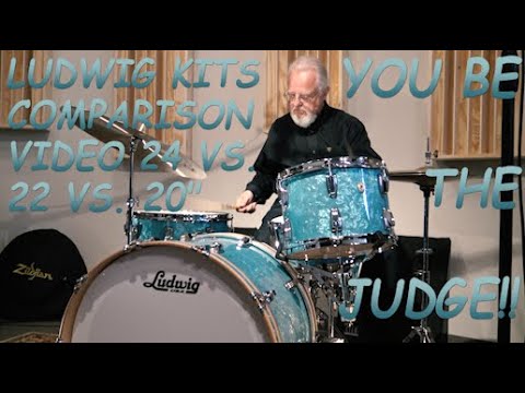 LUDWIG COMPARISON VIDEO - 3 Glacier Blue Classic Maples 24/22/20" BD