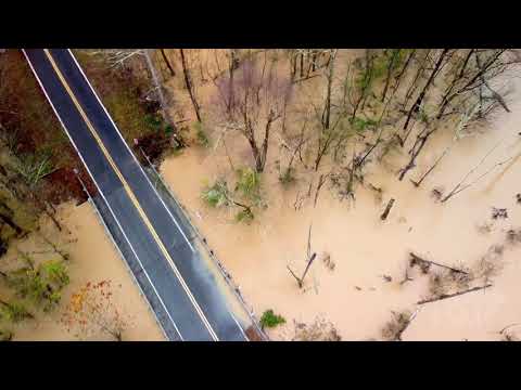 11-12-20 Madison, NC - Madison Dan River Aerial Flooding