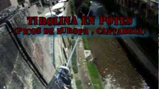 preview picture of video 'Tirolina en Potes picos de europa'