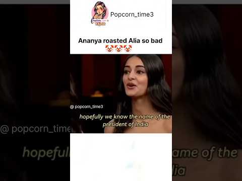 Tara's reaction 🤡 #ananyapandey #bollywood #koffeewithkaran #aliabhatt