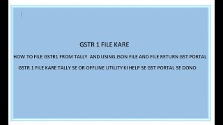 Download the video "GST RETURN - HOW TO FILE GSTR1 FROM TALLY PRIME 5.0 | GSTR1 ERROR SOLVED | GSTR1 TALLY SE FILE KARE"