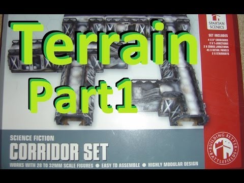 Spartan scenics corridor set. Mdf terrain unboxing and small review.