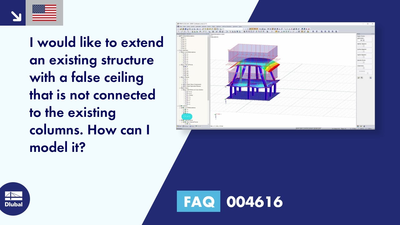 [EN] FAQ 004616 | I would like to extend an existing structure with a false ceiling that is not connected ...