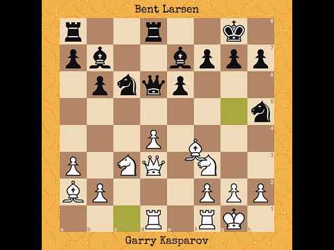 Kasparov's Brilliant Blitz Game | Garry Kasparov vs Bent Larsen, 1987 #chess #checkmate