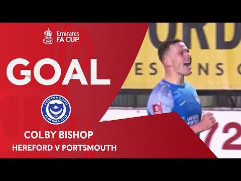 GOAL | Colby Bishop | Hereford v Portsmouth | First Round | Emirates FA Cup 2022-23