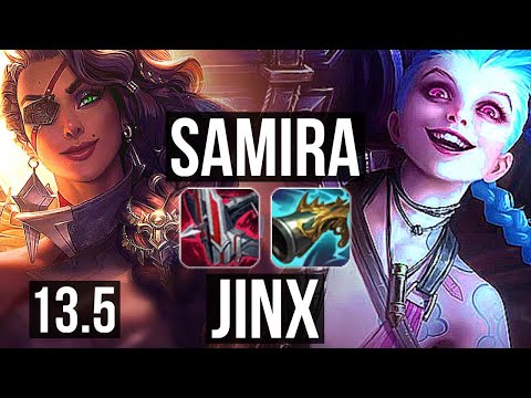 SAMIRA & Rell vs JINX & Lulu (ADC) | Quadra, 500+ games, Legendary, 800K mastery | KR Master | 13.5