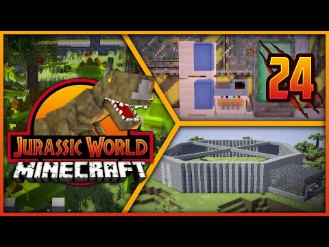 Minecraft Jurassic World - Episode 24 - JURASSICRAFT & VELOCIRAPTOR CAGE