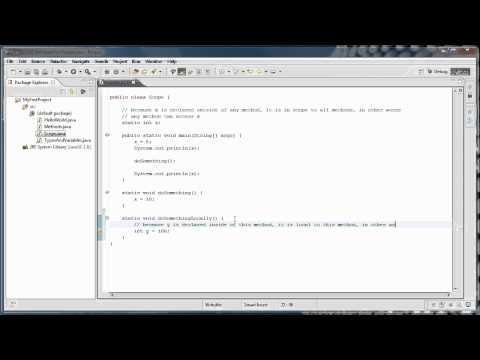 Java Programming: 5 - Variable Scope