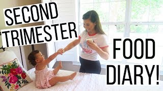 WHAT I EAT IN A DAY PREGNANCY EDITION | SECOND TRIMESTER FOODS TO EAT | Hayley Paige