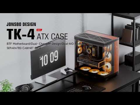 JONSBO TK-4 ATX PC Case,Bi-Bent Surround View Glass,Aluminum Alloy, SP Back-connect( BTF)MB /460GPU
