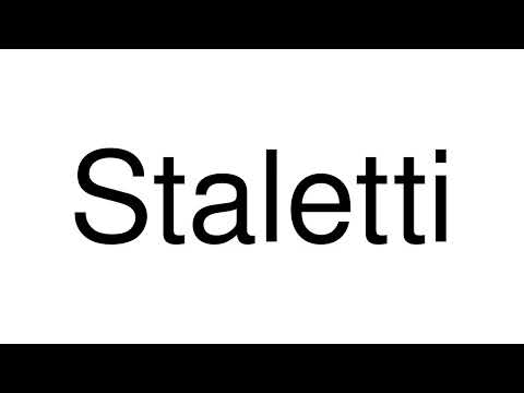How to Pronounce Staletti (Italy)