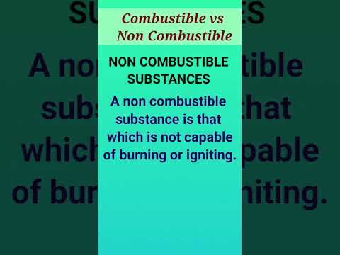 difference between Combustible and Non combustible substances #shorts #science #studyspot