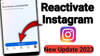 How To Reactivate Instagram Account After Temporarily  Deactivated  | After New Setting Update 2023