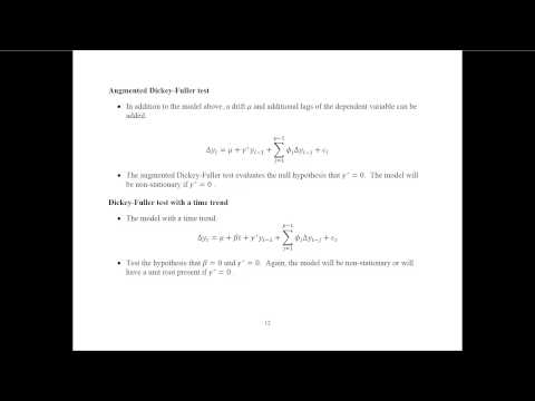 Time Series ARIMA Models