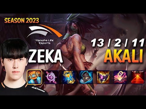 HLE Zeka AKALI vs SYNDRA Mid - Patch 13.21 KR Ranked