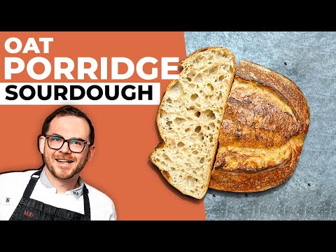 Caramelized Honey, Brown Butter and Oat Porridge Sourdough |How to Make Sourdough Porridge Bread