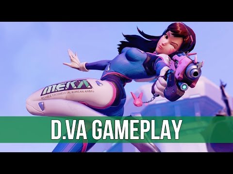 Overwatch Beta: D.Va Gameplay!