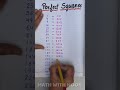 Perfect square Number From 1 to 20 #shorts #viral #trending #short