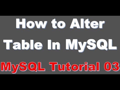 Alter Table in MySQL 03 MySQL Tutorial Step By Step