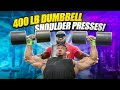 400 LB DUMBBELL SHOULDER PRESS WITH THE BROOKLYN BEAST AKIM WILLIAMS!
