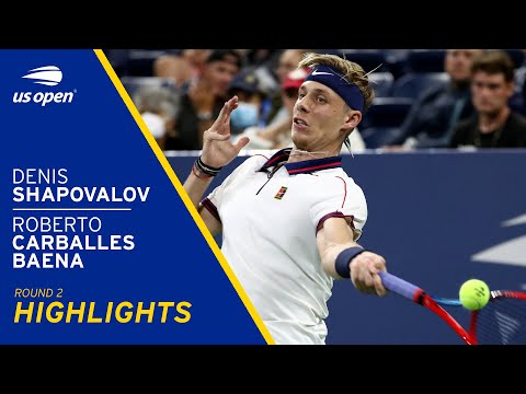 Denis Shapovalov vs Roberto Carballes Baena Highlights | 2021 US Open Round 2