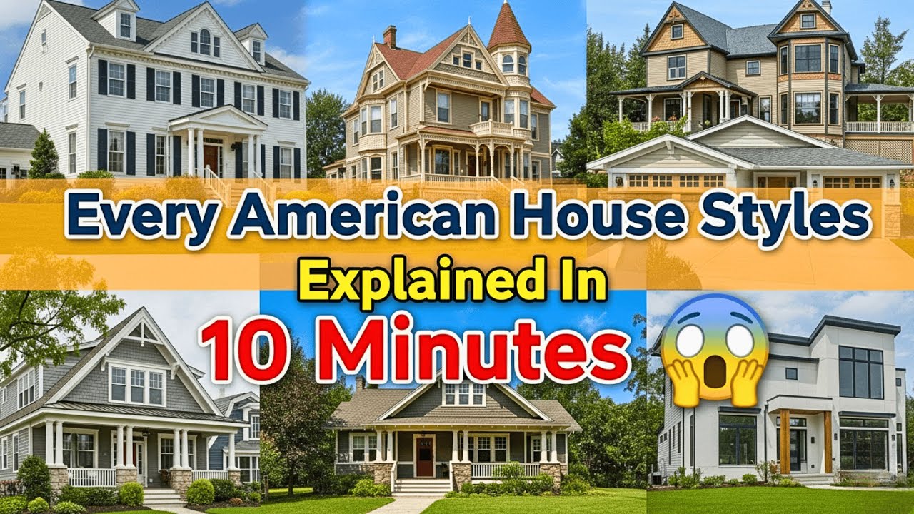 Every American House Styles Explained In 10 Minutes 😱